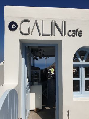 Exterior at Galini Cafe in Santorini
