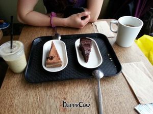 Raw chocolate blackout tarte & tiramisu at InSpiral Lounge in North West London
