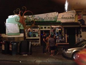 outside at night  at InSpiral Lounge in North West London