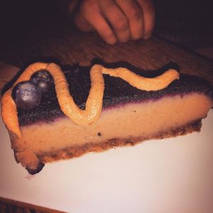 raw berry vanilla cheese cake at InSpiral Lounge in North West London