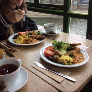 vegan english breakfast, very tasty at InSpiral Lounge in North West London