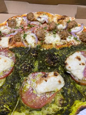 Omnipork Pesto Pizza! at Pizza Street - Putuo District in Shanghai