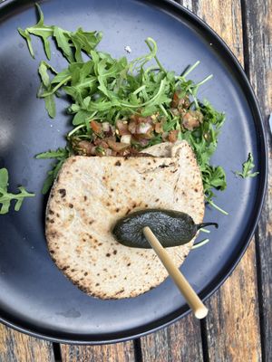 Vegan “burger"  at Thrill Grill in Haarlem