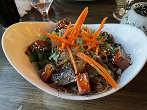 Mung bean vermicelli stir fry  at Arles and Boggs  in Wallingford