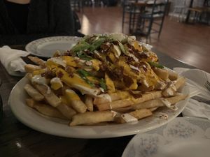 Loaded fries  at Arles and Boggs  in Wallingford