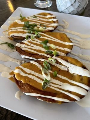 Loaded potato skins   at Arles and Boggs  in Wallingford