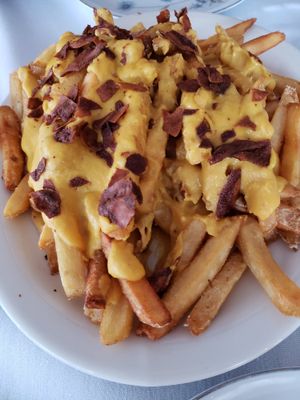 Bacon cheese fries! at Arles and Boggs  in Wallingford