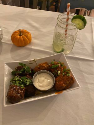 Maple Sriracha Chicken Nuggets (Left) Buffalo Chicken Nuggets (Right)  at Arles and Boggs  in Wallingford
