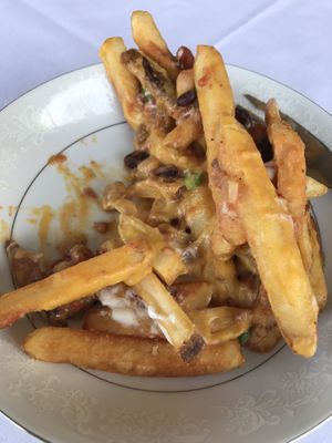 Cheese fries that were incredible. Forgot to take a pic until the very end!  at Arles and Boggs  in Wallingford