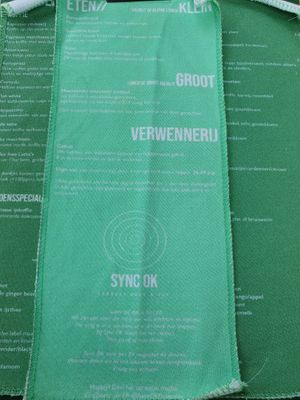 Menu at Sync-Ok in Deventer