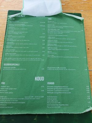 Menu at Sync-Ok in Deventer