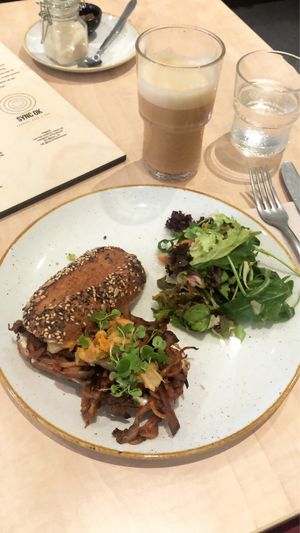 Pulled mushroom !! Erg smakelijk !  at Sync-Ok in Deventer