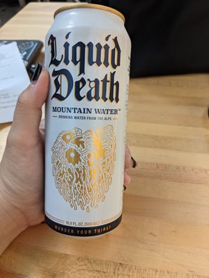 Water at Veg'n out in San Diego