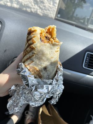 huge california burrito   at Veg'n out in San Diego