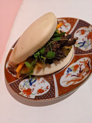 Bao with oyster mushroom at Mao Chow in East London