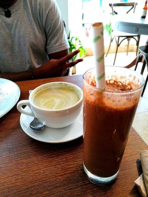 Matcha chai and Aphrodite at The Greenhouse in Horsforth