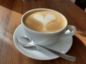 Soya decaf latte at The Greenhouse in Horsforth