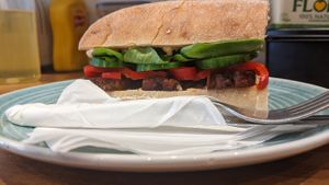 Smoked tofu sandwich  at The Greenhouse in Horsforth