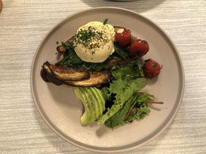 ‘Eggs’ Benedict  at Sacred Grounds in Exeter