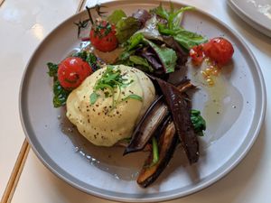 Sacred Benedict at Sacred Grounds in Exeter