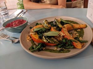 Sacred ‘provenance’ - pumpkin waffle at Sacred Grounds in Exeter