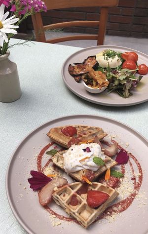   at Sacred Grounds in Exeter