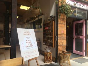 Had a v enjoyable avocado/ radish on sourdough & earl grey tea.  at Sacred Grounds in Exeter