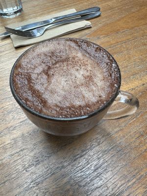 Hot chocolate   at Sacred Grounds in Exeter