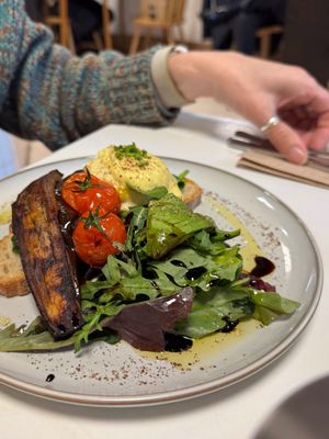 The ‘Sacred Benedict’   at Sacred Grounds in Exeter