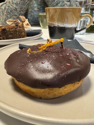 Jaffa sponge cake, simply the best!!  at Sacred Grounds in Exeter