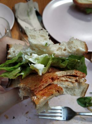 Lunch 2: sandwich at Sacred Grounds in Exeter