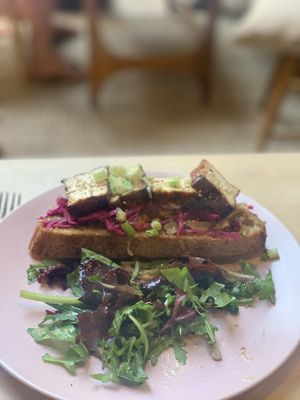 The tofu was perfect at Sacred Grounds in Exeter