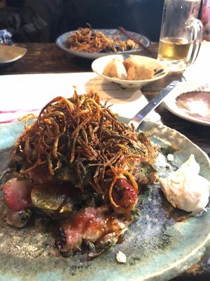 Strawberry okonomiaki 😍  at Yasai Izakaya Genki in Tokyo