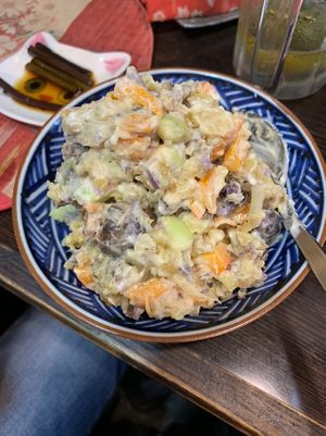 Potato salad  at Yasai Izakaya Genki in Tokyo