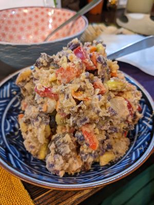Potato salad at Yasai Izakaya Genki in Tokyo