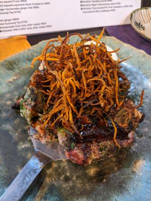 Strawberry okonomiyaki at Yasai Izakaya Genki in Tokyo