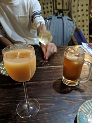 it's an izakaya, so ordering a drink is mandatory at Yasai Izakaya Genki in Tokyo