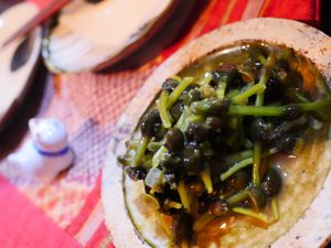 Otooshi; dish served automaticaly upon arriving at the izakaya. at Yasai Izakaya Genki in Tokyo