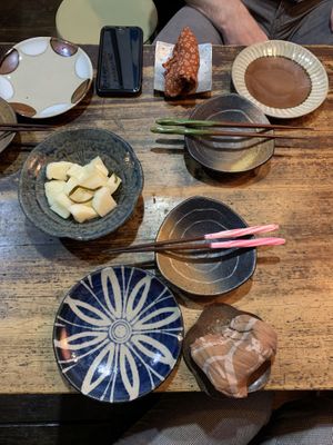Place settings at Yasai Izakaya Genki in Tokyo