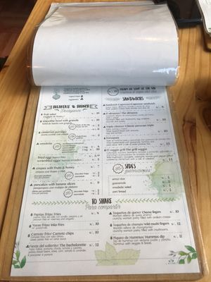 Menu  at Hierba Buena in Pisac