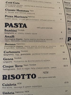 Menu   at Maus Habitos in Porto