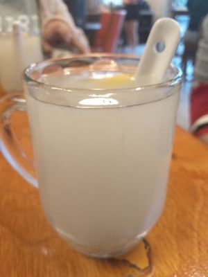 Homemade barley tea with lemon at Little Beans Gourmet in Canning Vale