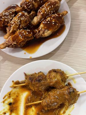 Sweet and sour ribs, satay sticks at Little Beans Gourmet in Canning Vale