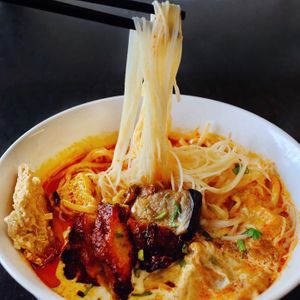 Laksa noodles at Little Beans Gourmet in Canning Vale