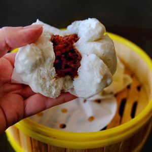 BBQ pork filling at Little Beans Gourmet in Canning Vale