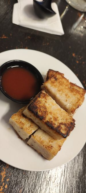 Pan fried radish cake at Little Beans Gourmet in Canning Vale
