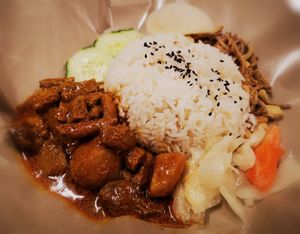 Nasi Lemak with Vege Rendang at Little Beans Gourmet in Canning Vale