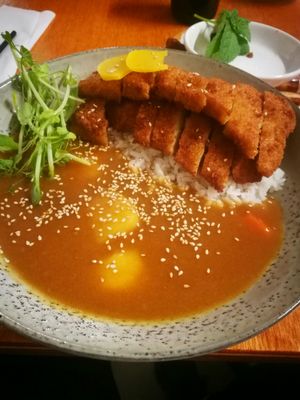 Faux chicken katsu $13.50 at Little Beans Gourmet in Canning Vale