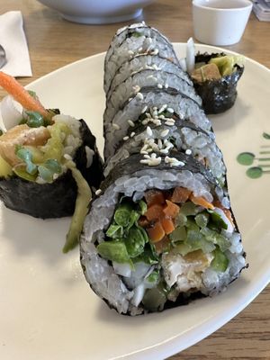 Vegan gimbap  #Veganuary at Yong's Kal-Bi in Waimea