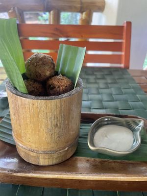 Coconut falafel   at Fox and the Firefly in Bohol
